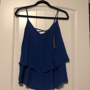 Blue dressy top